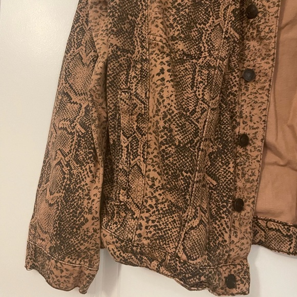 Free People Snake Print Trucker Jacket - Picture 9 of 13